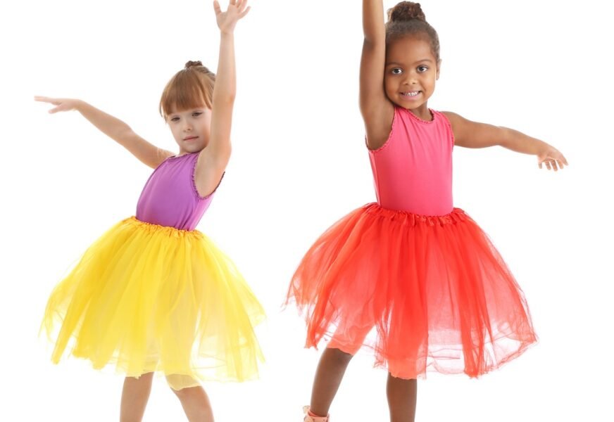 Cute,Little,Ballerinas,On,White,Background